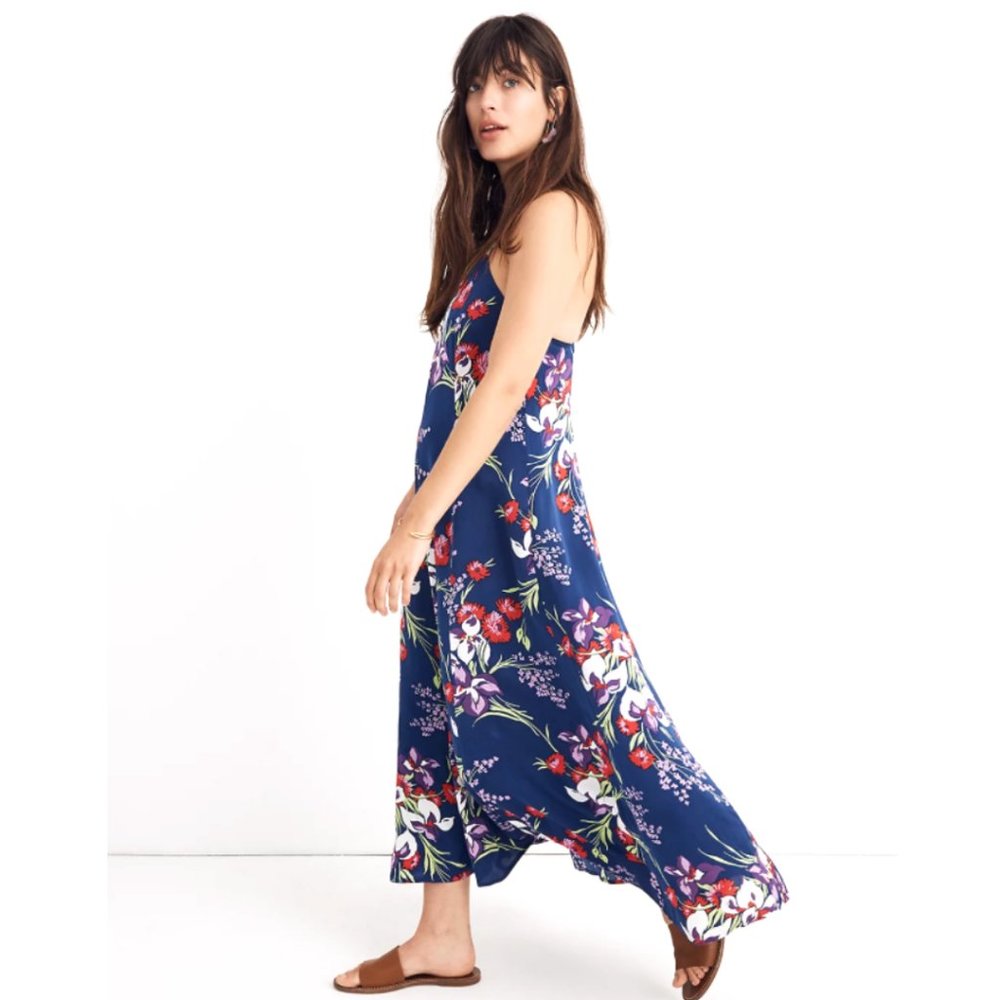 Madewell Cami Orchid Bouquet Boho Maxi Dress 16